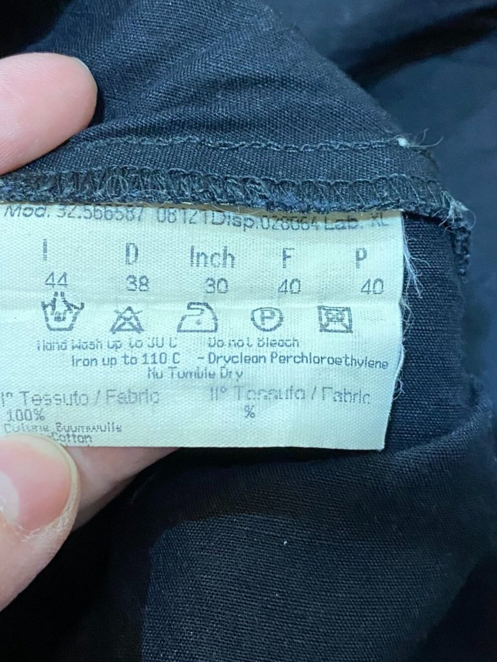 FENDI Jeans VINTAGE 90s Black Cotton Mini Slip Dress, Size IT 44, Fits US Small - Picture 9 of 9